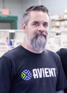 Avient screen printing ink representative John Magee