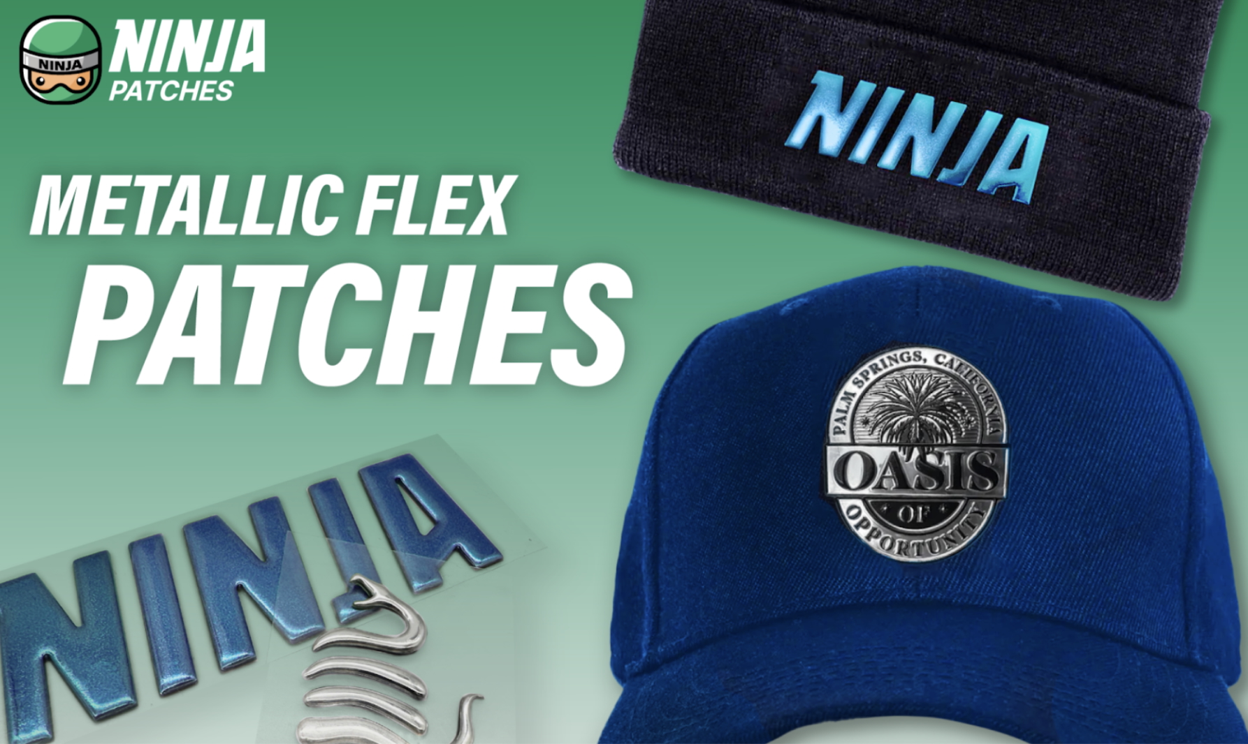 Ninja Transfers Metallic heat applied patches