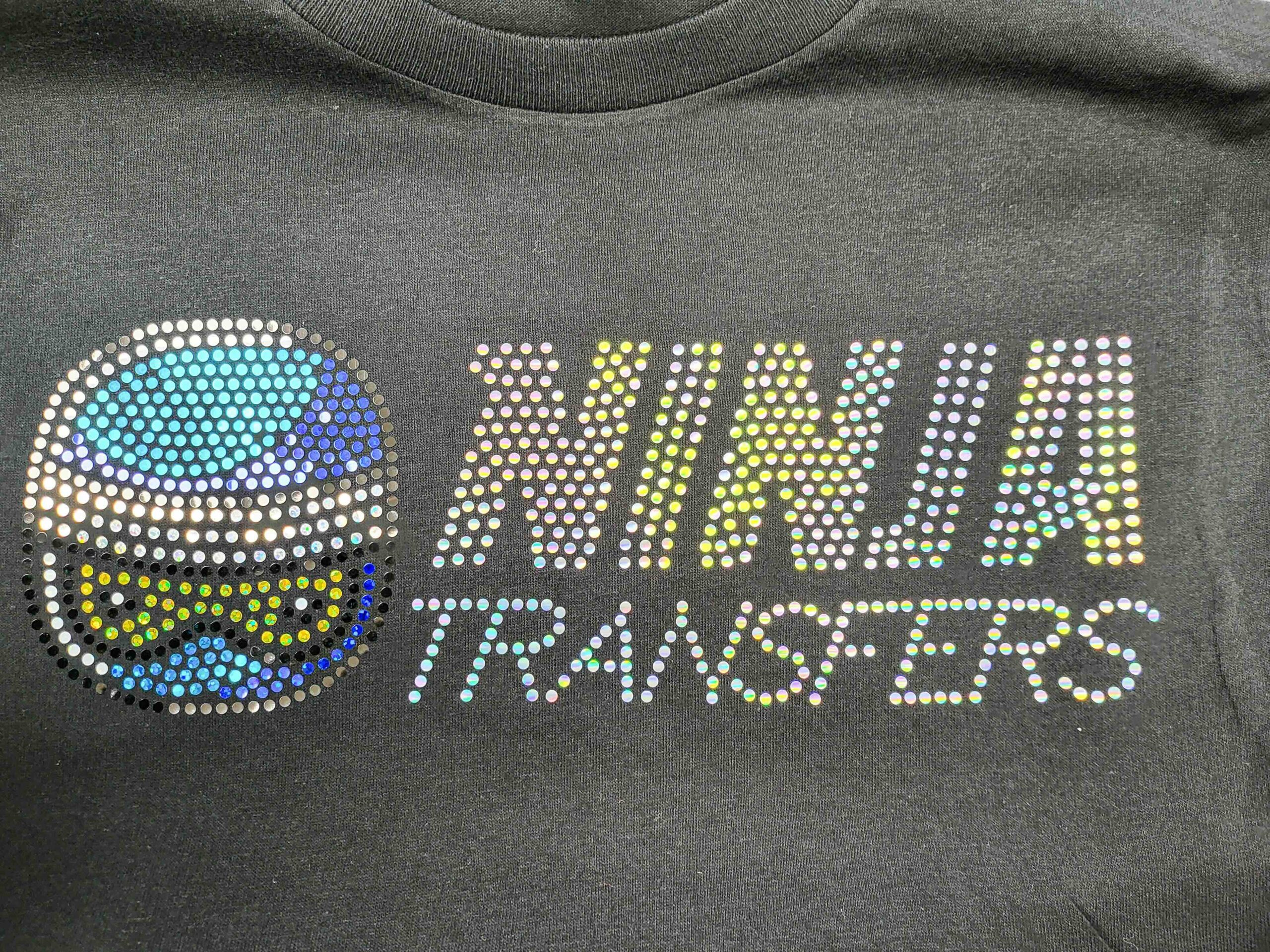 Ninja Transfers Spangles heat press apparel decoration