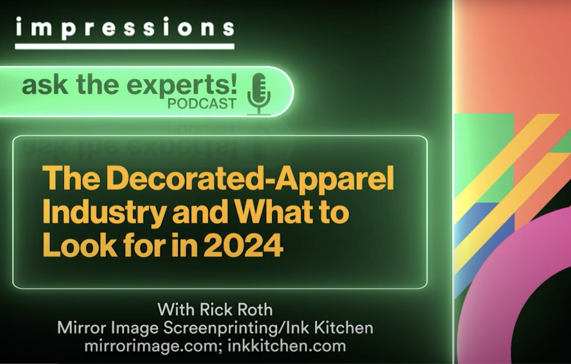 Rick Roth Decorated Apparel screen printer