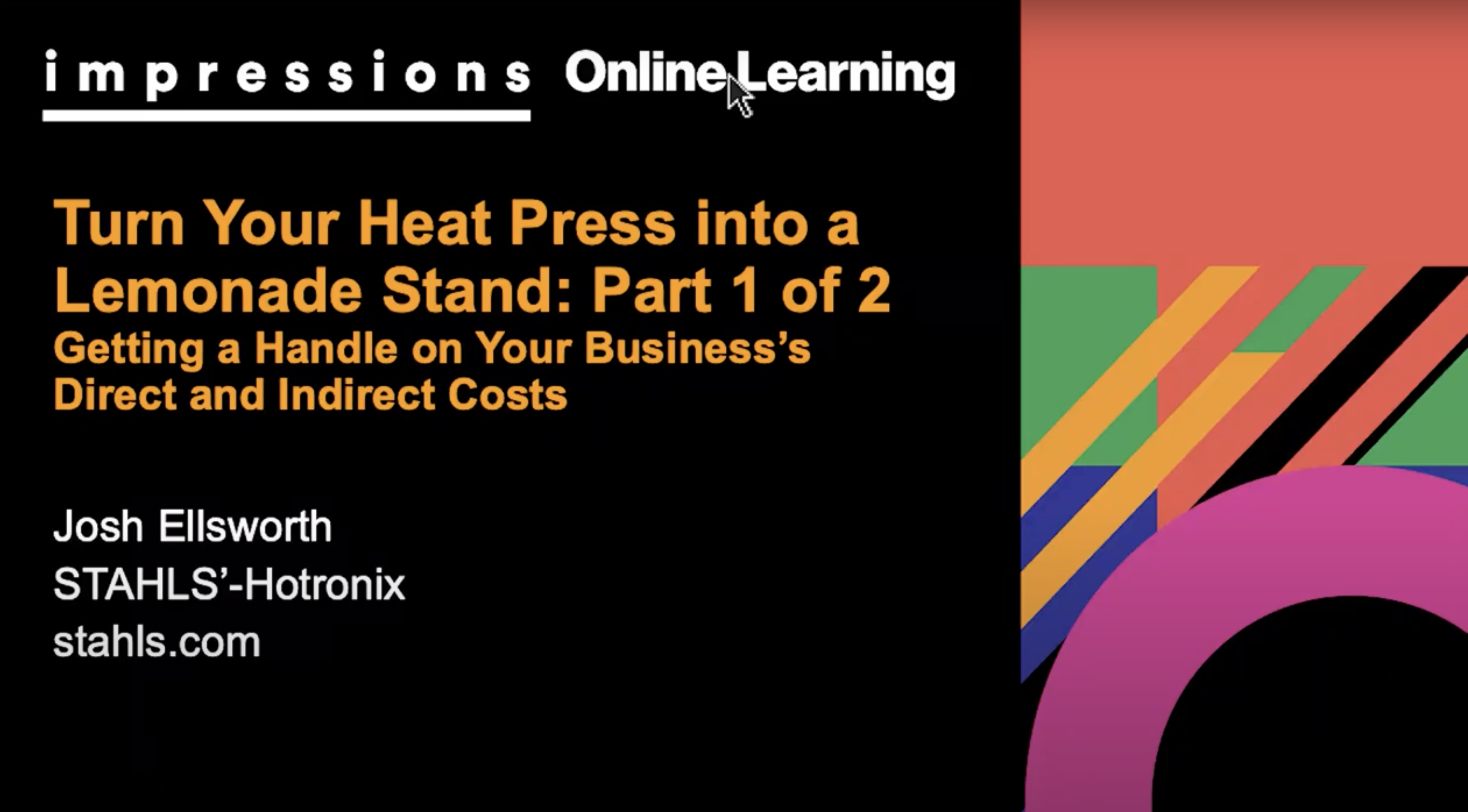 Heat press decorated apparel how-to video intro screen